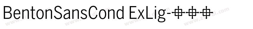 BentonSansCond ExLig字体转换